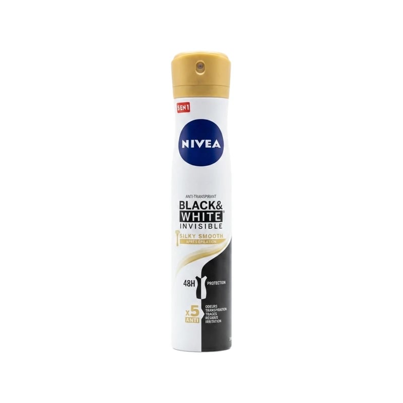 معطر ومضاد تعرق نيفيا بلاك آند وايت إنفيزيبل سيلكي سموث - Nivea Black & White Invisible Silky Smooth Antiperspirant Deodorant