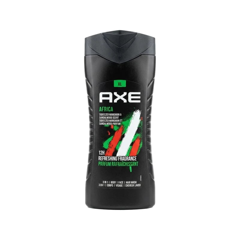 غسول جسم ووجه وشعر أكس أفريقيا ٣ في ١ باليوسفي المعصور وخشب الصندل - Axe Africa 3-in-1 Body, Face & Hair Wash
