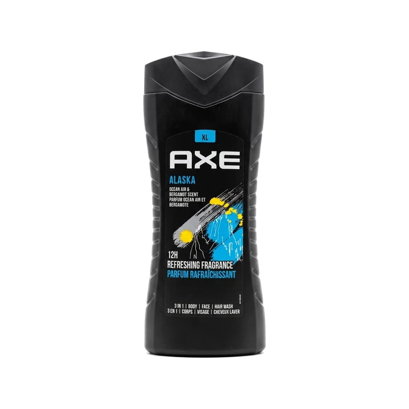غسول جسم ووجه وشعر أكس ألاسكا ٣ في ١ بنسيم المحيط والبرغموت - Axe Alaska Ocean Air & Bergamot 3-in-1 Body, Face & Hair Wash