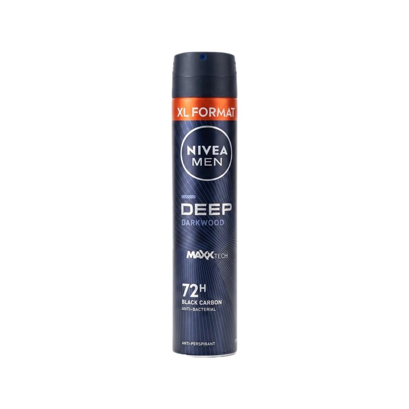 مضاد تعرق سبراي نيفيا مين ديب بلاك كاربون دارك وود - Nivea Men Deep Black Carbon Darkwood Antiperspirant Spray