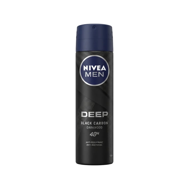 معطر ومضاد تعرق نيفيا مين ديب بلاك كاربون دارك وود - Nivea Men Deep Black Carbon Dark Wood Antiperspirant Deodorant