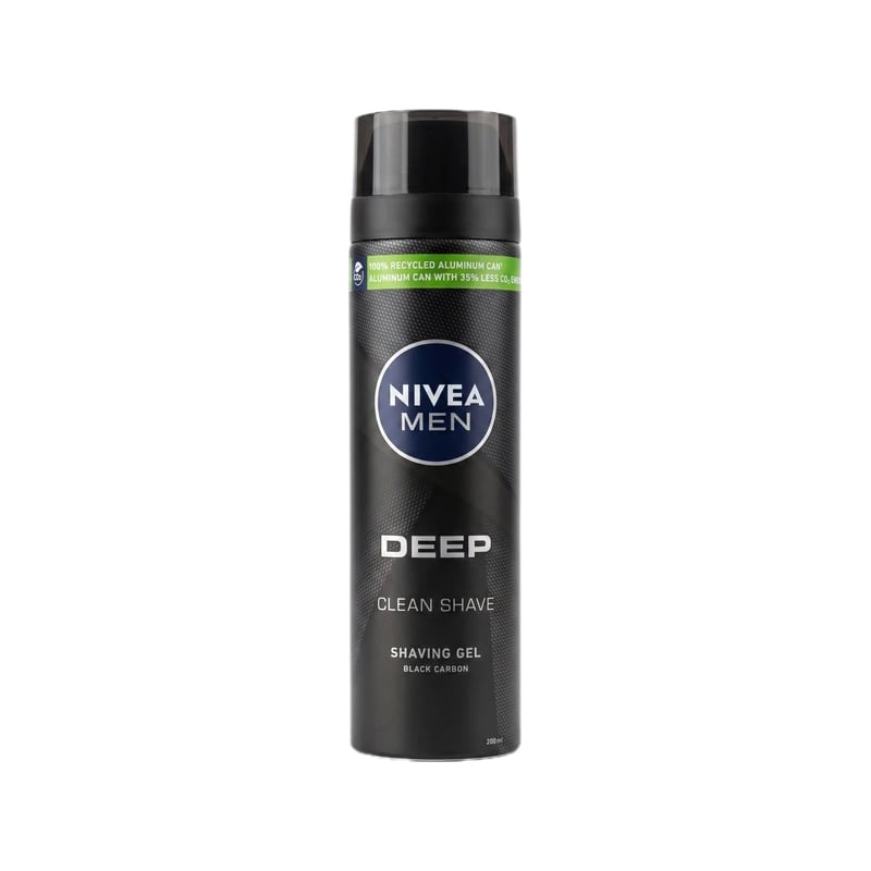 جل حلاقة نيفيا مين ديب كلين شيف بالكربون الأسود - Nivea Men Deep Clean Shave Shaving Gel Black Carbon