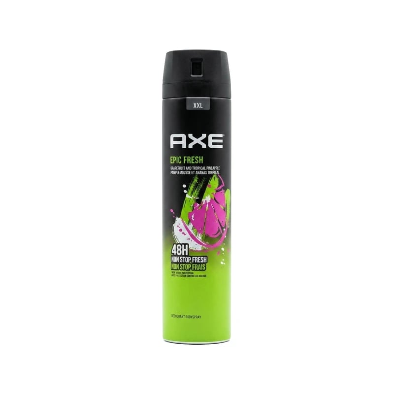 معطر جسم أكس إيبيك فريش جريب فروت والأناناس التروبيكالي - Axe Epic Fresh Grapefruit & Tropical Pineapple Deodorant Body Spray