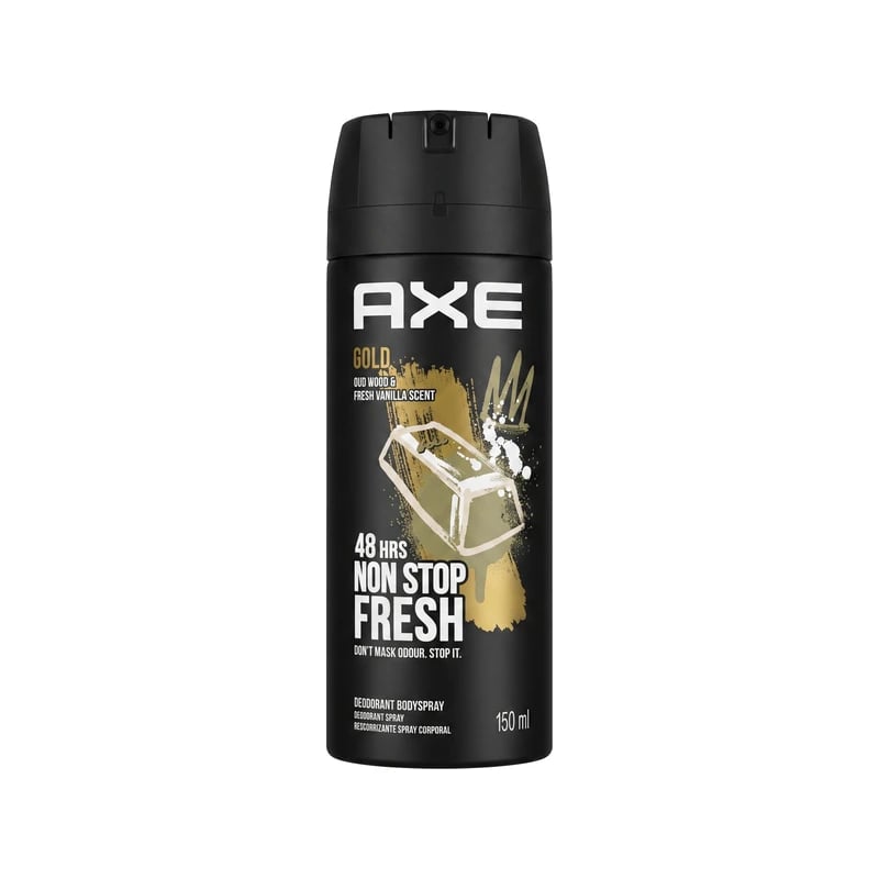 معطر جسم أكس جولد بخشب العود والفانيليا الطازجة - Axe Gold Oud Wood & Fresh Vanilla Deodorant Body Spray