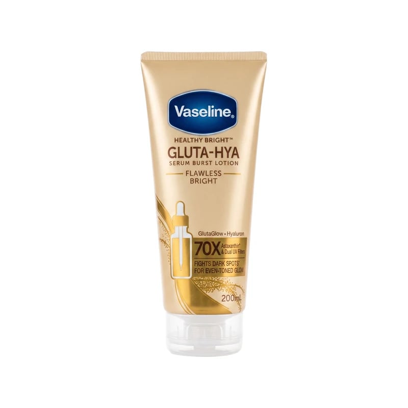 لوشن فازلين هيلثي برايت جلوتا-هيا سيروم برست فلاولس برايت - Vaseline Healthy Bright Gluta-Hya Serum Burst Lotion Flawless Bright