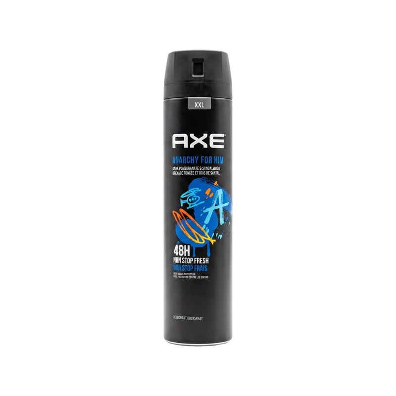 معطر جسم أكس أناركي فور هيم بالرمان الغامق وخشب الصندل - Axe Anarchy For Him Dark Pomegranate & Sandalwood Deodorant Body Spray