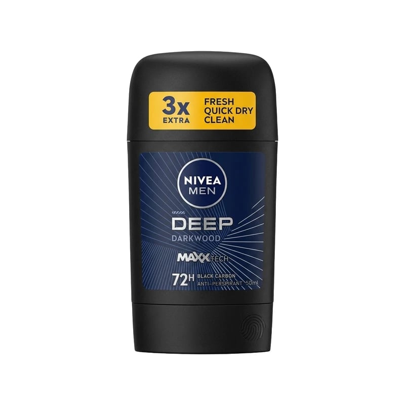 مضاد تعرق نيفيا مين ديب بلاك كاربون دارك وود - Nivea Men Deep Black Carbon Dark Wood Antiperspirant Deodorant
