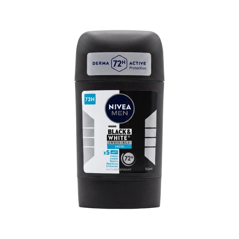 معطر ومضاد تعرق نيفيا مين بلاك آند وايت إنفيزيبل - Nivea Men Black & White Invisible Antiperspirant Deodorant
