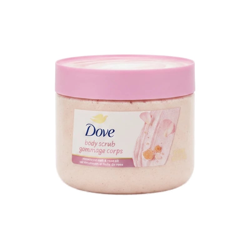 مقشر جسم دوف بملح الهيمالايا وزيت الورد - Dove Himalayan Salt & Rose Oil Body Scrub