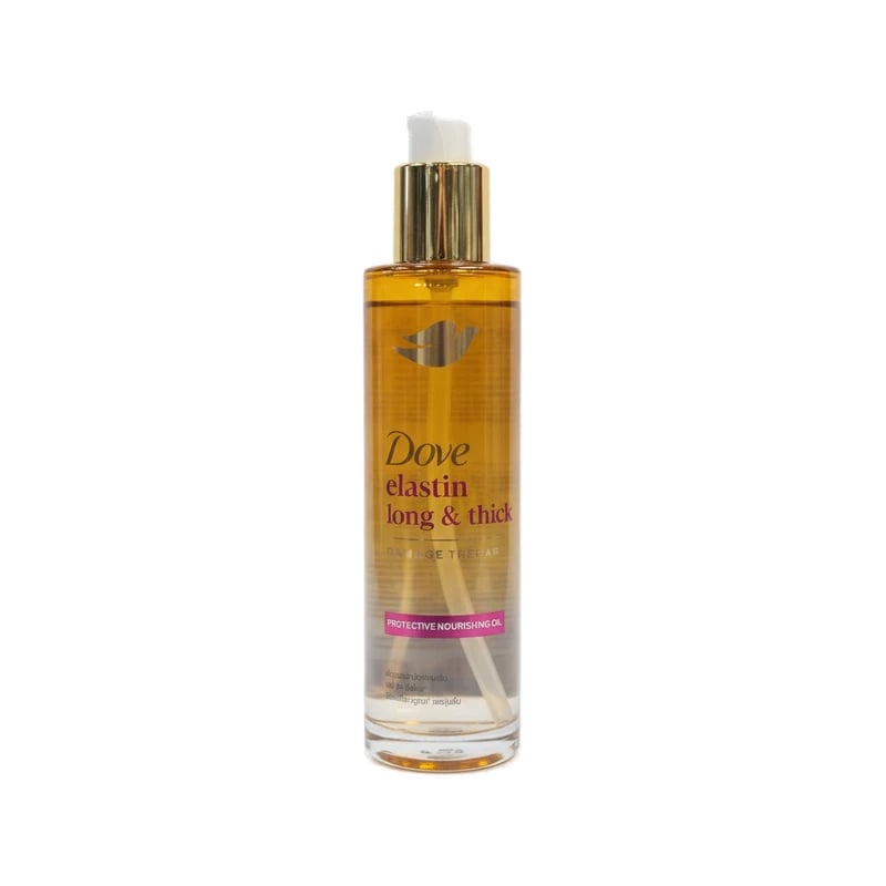 زيت الشعر دوف إيلاستين لونج اند ثيك الحامي المغذي - Dove Elastin Long & Thick Protective Nourishing Hair Oil